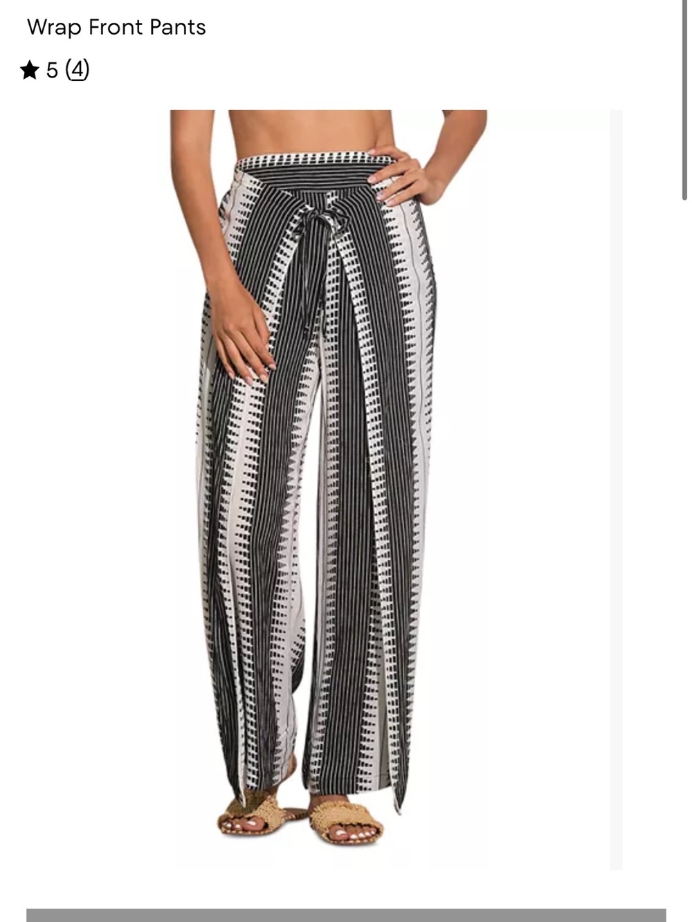 Elan Black and White Vertical Stripe Maxi Skirt